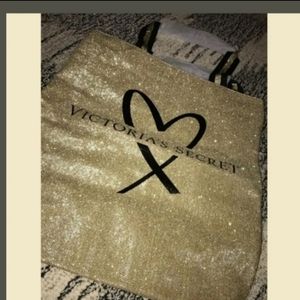 ☆VICTORIA'S SECRET SHIMMER CANVAS TOTE BAG☆